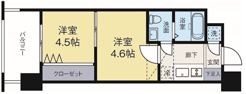 博多駅 徒歩12分 10階の物件間取画像