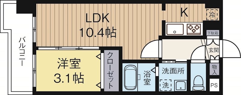 吉塚駅 徒歩8分 5階の物件間取画像