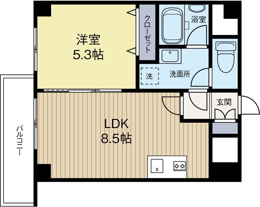 ビータコモダ博多の物件間取画像