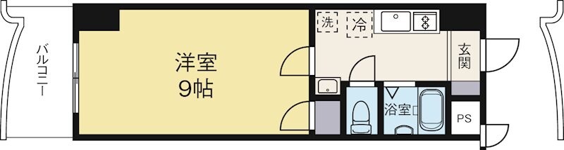 薬院駅 徒歩10分 15階の物件間取画像