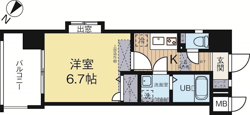 呉服町駅 徒歩3分 5階の物件間取画像