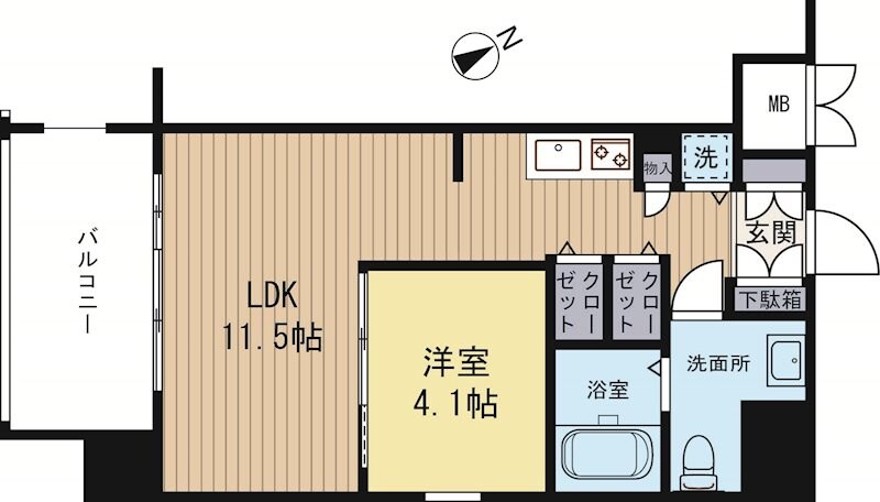 吉塚駅 徒歩4分 13階の物件間取画像