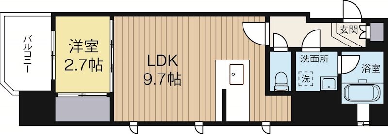 呉服町駅 徒歩6分 2階の物件間取画像