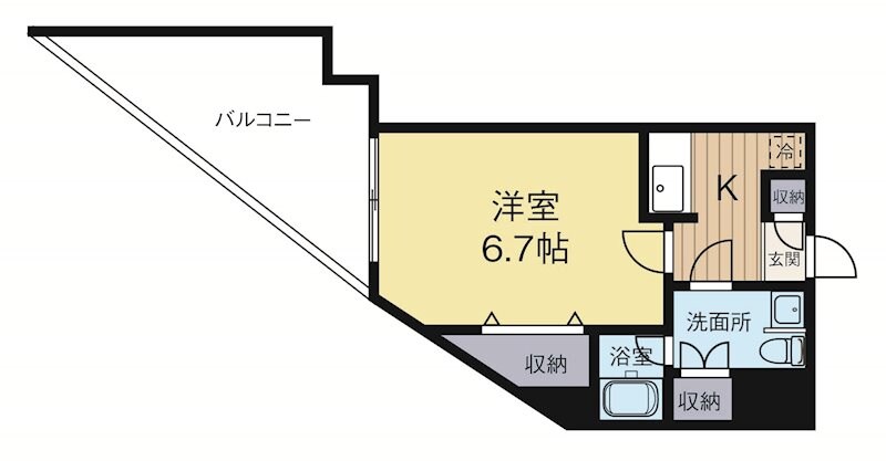 西鉄平尾駅 徒歩8分 9階の物件間取画像