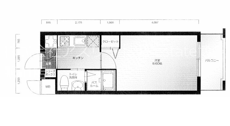 渡辺通駅 徒歩6分 4階の物件間取画像