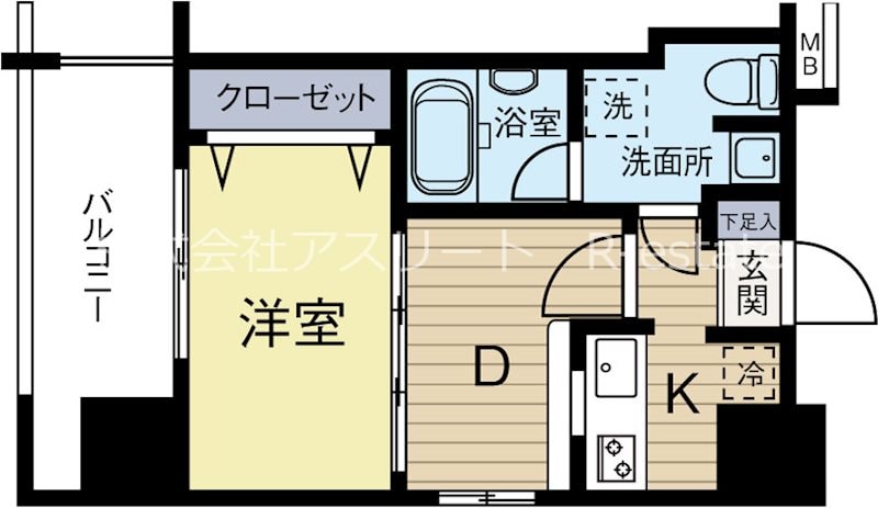 箱崎駅 徒歩3分 7階の物件間取画像