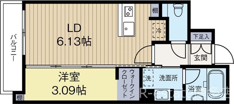 中洲川端駅 徒歩10分 5階の物件間取画像