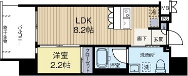 西鉄平尾駅 徒歩6分 10階の物件間取画像