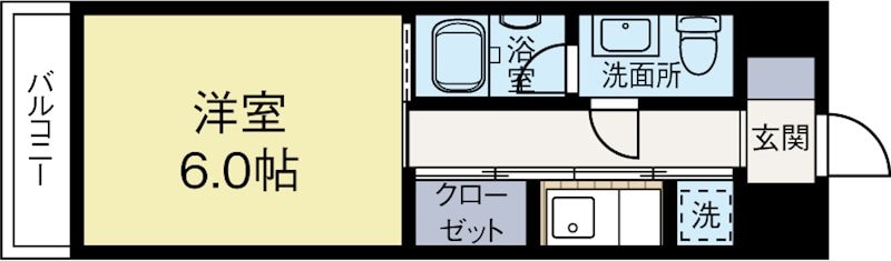 千代県庁口駅 徒歩3分 6階の物件間取画像