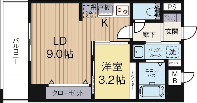 呉服町駅 徒歩10分 8階の物件間取画像