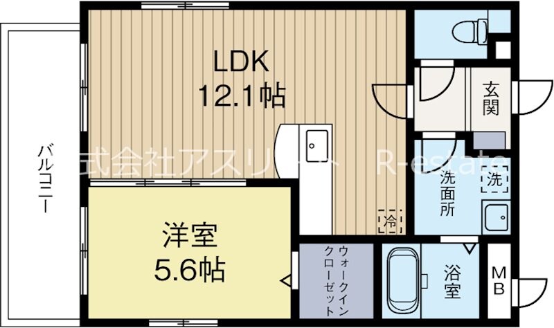 西鉄平尾駅 徒歩16分 7階の物件間取画像