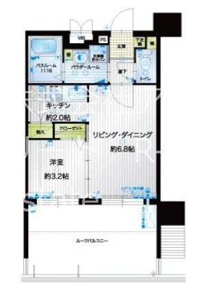 薬院駅 徒歩8分 10階の物件間取画像