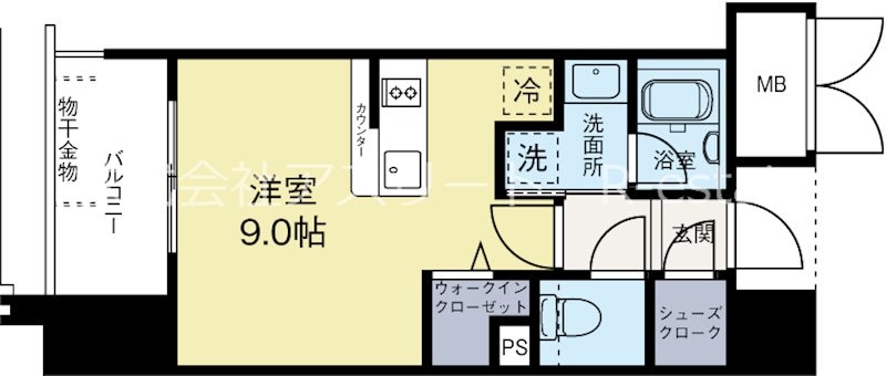 西鉄平尾駅 徒歩2分 5階の物件間取画像