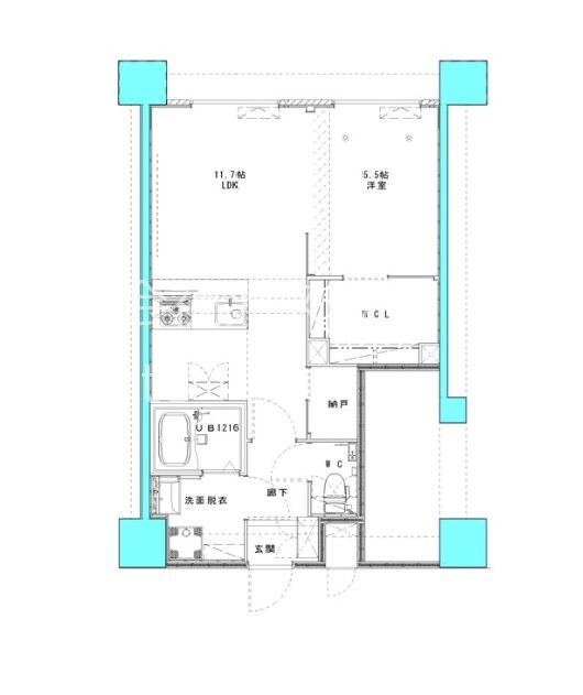 博多駅 徒歩16分 3階の物件間取画像