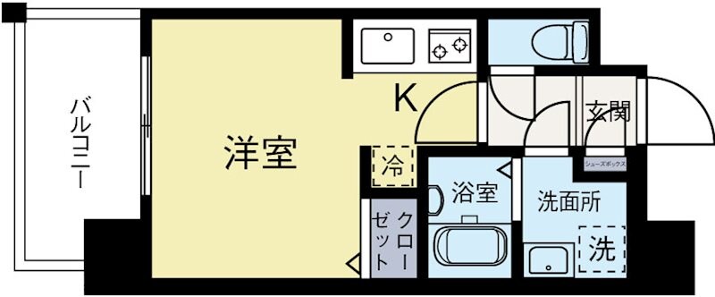 大濠公園駅 徒歩8分 6階の物件間取画像