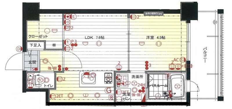 渡辺通駅 徒歩7分 2階の物件間取画像