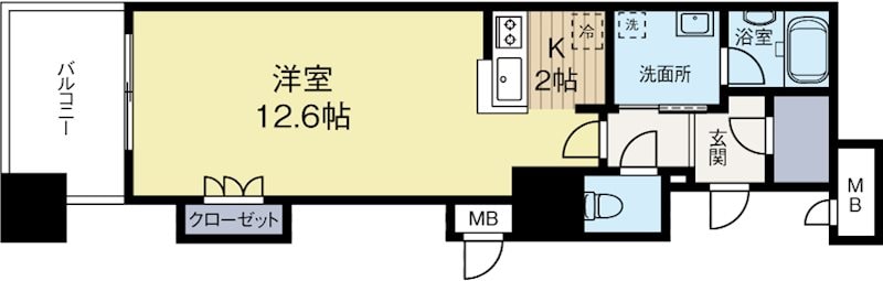 祇園駅 徒歩7分 3階の物件間取画像