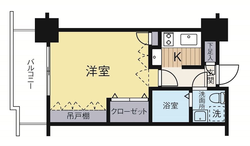 中洲川端駅 徒歩12分 14階の物件間取画像