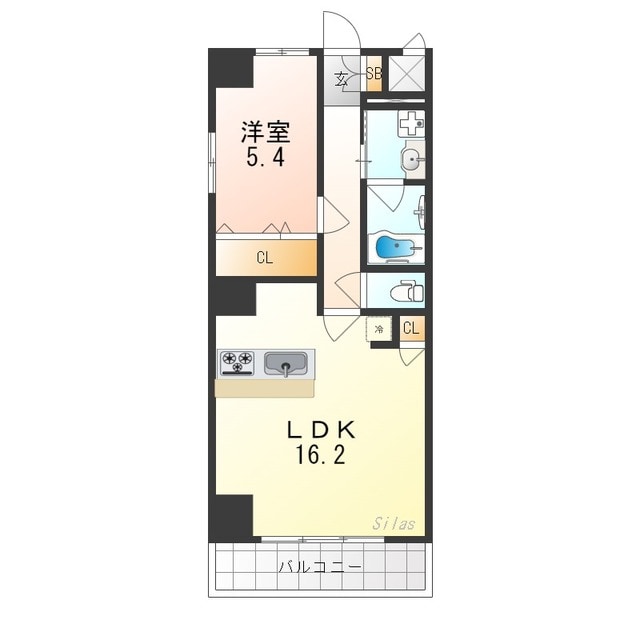 リヴェール綾堀川の物件間取画像