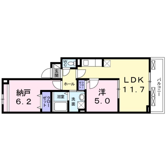 カーサ小紅屋の物件間取画像