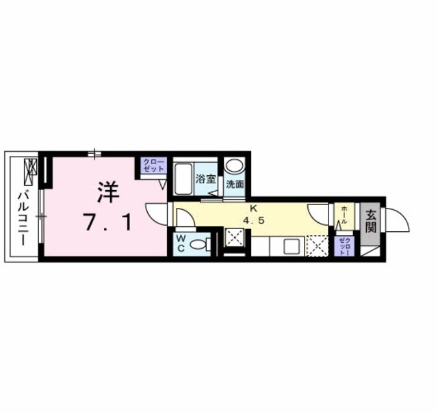 ラフレシール太秦Ⅰの物件間取画像