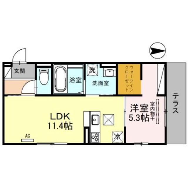 京都府京都市山科区西野野色町アパート 3階の物件間取画像