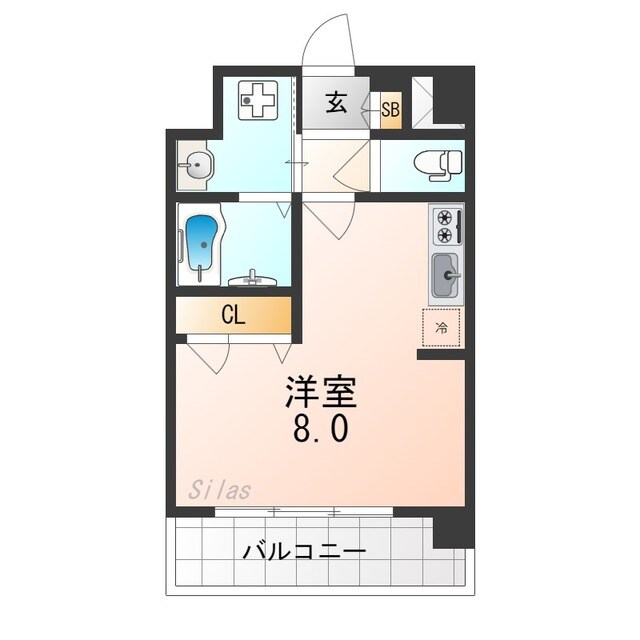 プレサンス京都室町通　紫水の物件間取画像