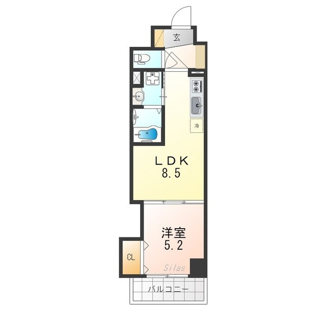 クローバー・レジデンス京都西大路の物件間取画像