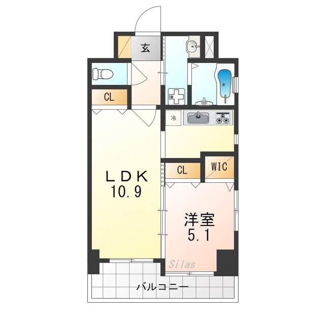 ルーエ五条堀川の物件間取画像