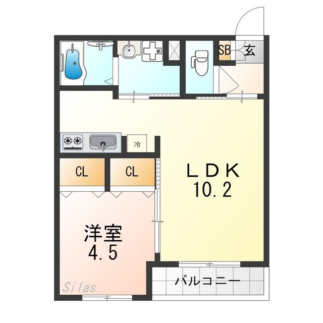 スワンズ京都東寺ガーデンの物件間取画像