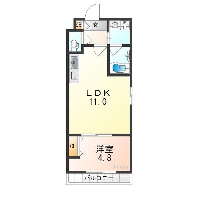 カーサ・フェリーチェ桂の物件間取画像