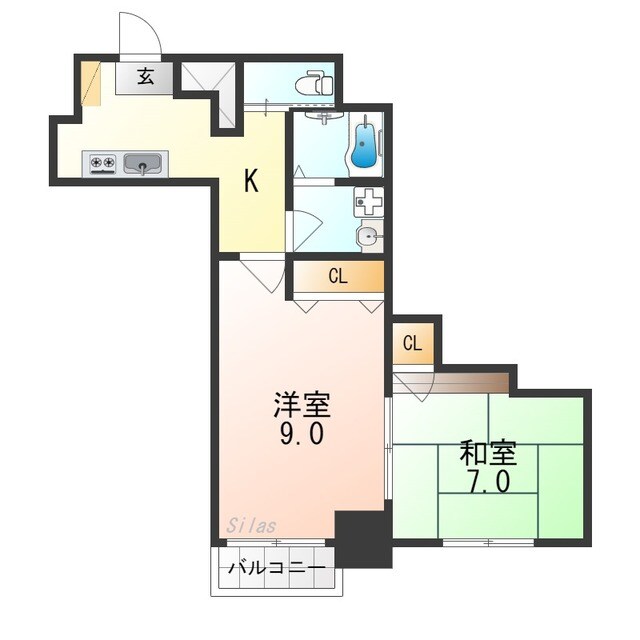 グランレブリー太秦天神川の物件間取画像