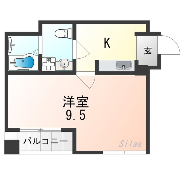 ＧＡＲＮＥＴ　ＲＥＳＩＤＥＮＣＥ 北野白梅町一番の物件間取画像