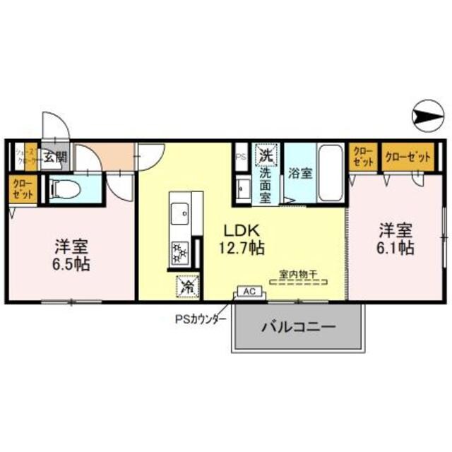 D‐Room一乗寺の物件間取画像