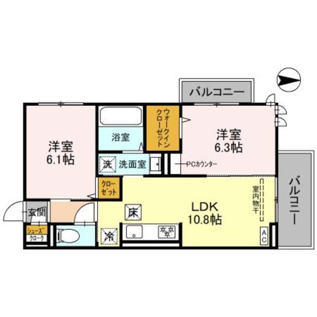 D‐Room一乗寺の物件間取画像