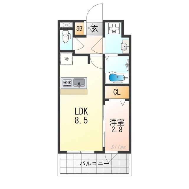 ファステート京都東福寺パラベルの物件間取画像