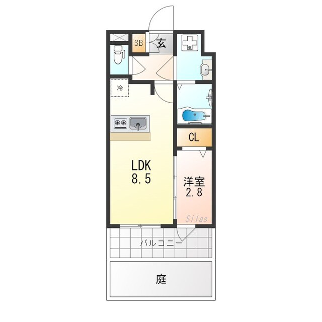 ファステート京都東福寺パラベルの物件間取画像