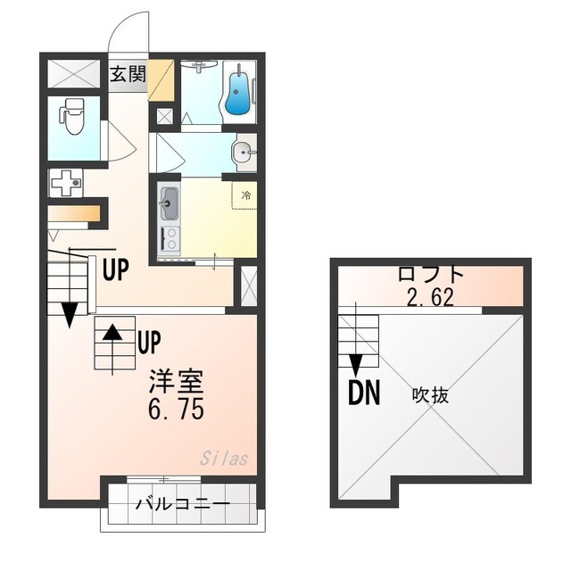 花園駅 徒歩6分 2階の物件間取画像