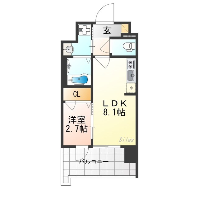 ソルテラス京都勧進橋パークサイドの物件間取画像