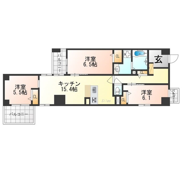 ヴィラ御所南の物件間取画像