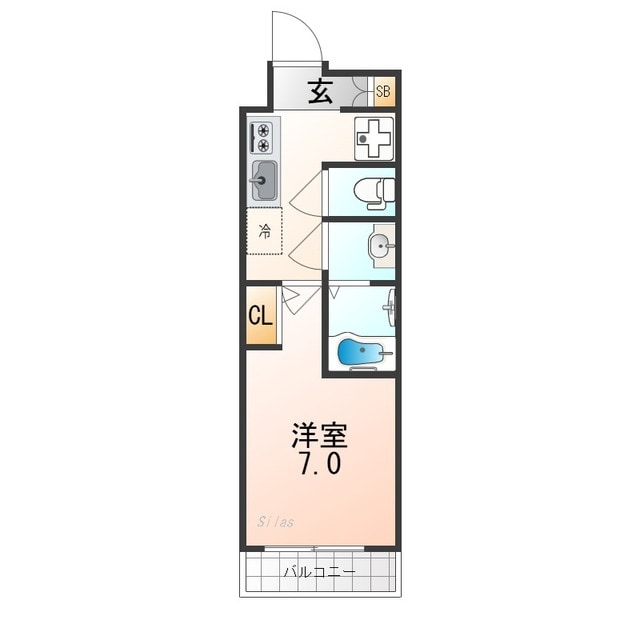 ソルテラス京都十条駅前の物件間取画像