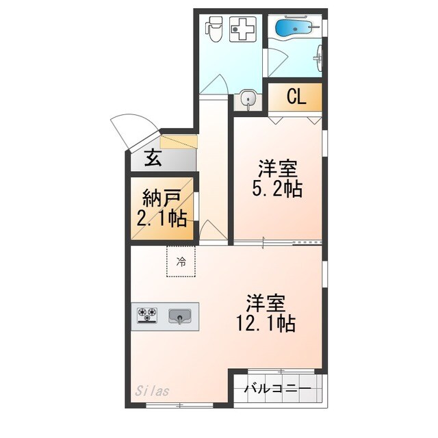 ヴィンテージマンションリューブ二条の物件間取画像