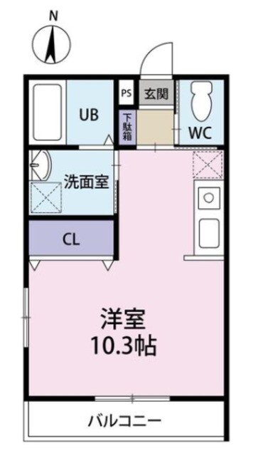 メゾンソレイユ稲荷の物件間取画像