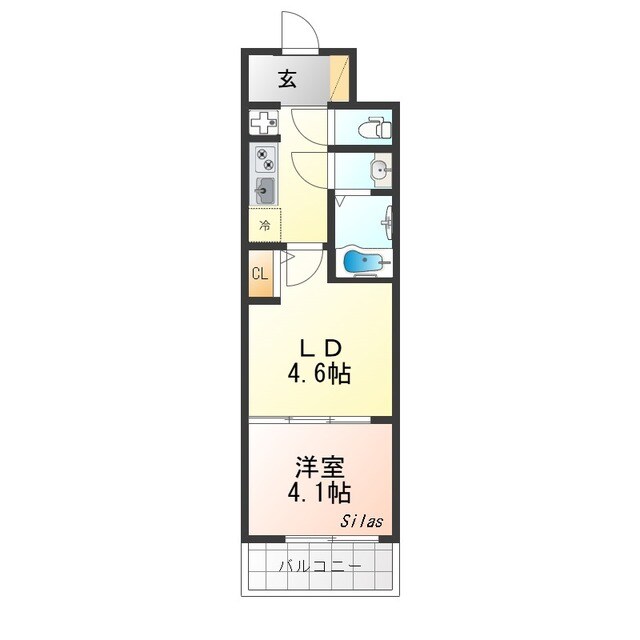 エステムコート京都二条の物件間取画像