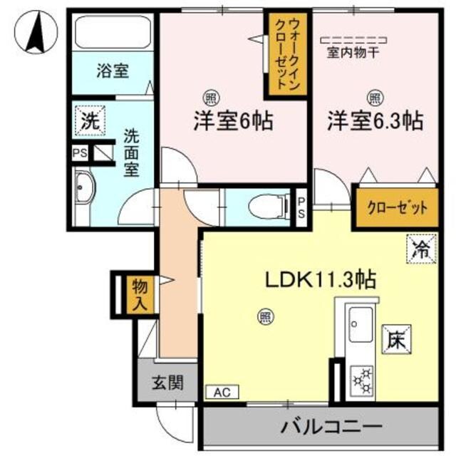 ソレイユ嵯峨野の物件間取画像