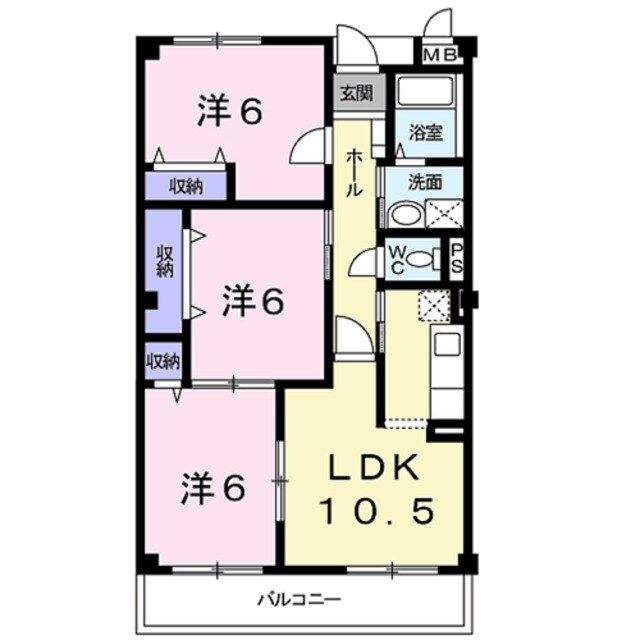 フルール日野の物件間取画像