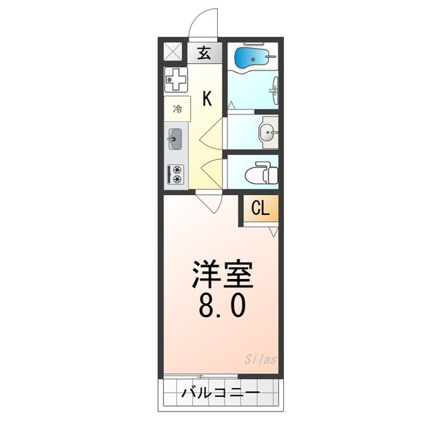 フラッティ烏丸十条の物件間取画像