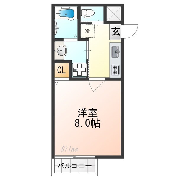 フラッティ烏丸十条の物件間取画像