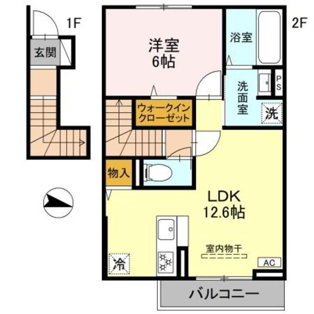 キャッスルヴュー山口の物件間取画像