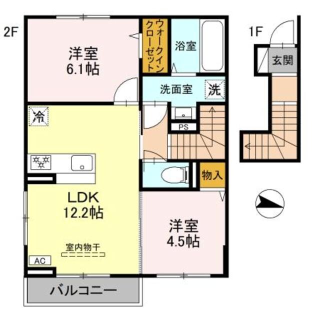 キャッスルヴュー山口の物件間取画像